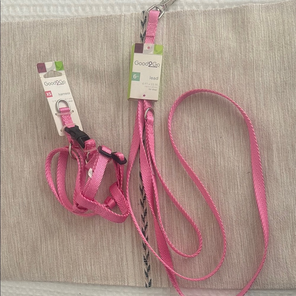 Good2Go Pink Dog Harness and Lead Set XS